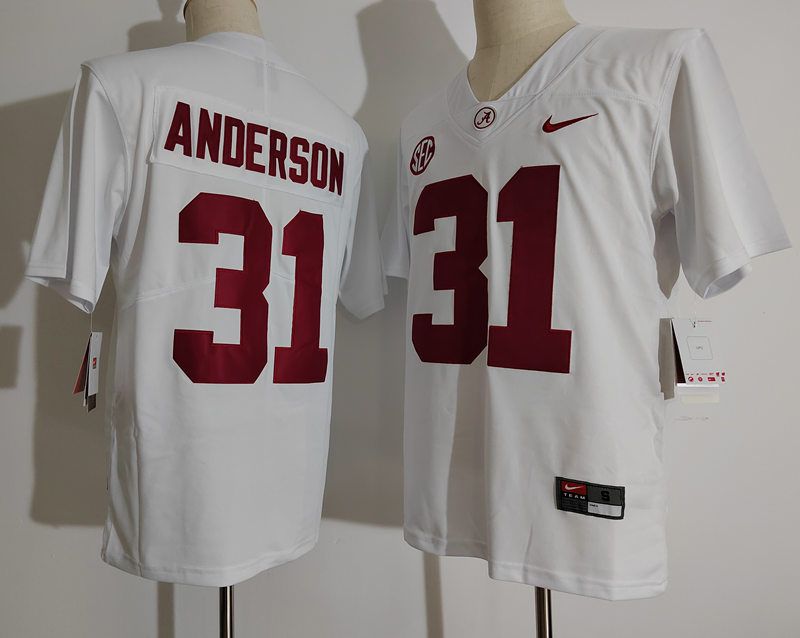 Men Alabama Crimson Tide #31 Anderson White 2024 Nike Vapor NCAA Jersey